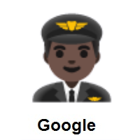 Man Pilot: Dark Skin Tone on Google Android