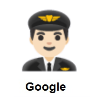Man Pilot: Light Skin Tone on Google Android