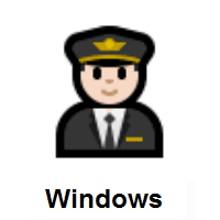 Man Pilot: Light Skin Tone on Microsoft Windows