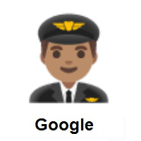 Man Pilot: Medium Skin Tone on Google Android