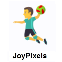 Man Playing Handball on JoyPixels