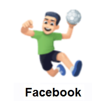 Man Playing Handball: Light Skin Tone on Facebook