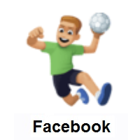 Man Playing Handball: Medium-Light Skin Tone on Facebook