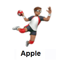 Man Playing Handball: Medium Skin Tone on Apple iOS