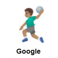 Man Playing Handball: Medium Skin Tone on Google Android
