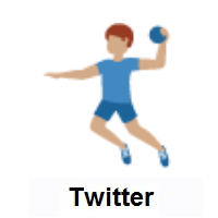 Man Playing Handball: Medium Skin Tone on Twitter Twemoji