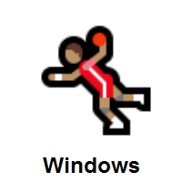 Man Playing Handball: Medium Skin Tone on Microsoft Windows