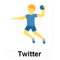 Man Playing Handball on Twitter Twemoji
