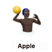 Man Playing Water Polo: Dark Skin Tone on Apple iOS