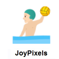 Man Playing Water Polo: Light Skin Tone on JoyPixels