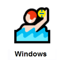 Man Playing Water Polo: Light Skin Tone on Microsoft Windows