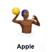 Man Playing Water Polo: Medium-Dark Skin Tone on Apple iOS