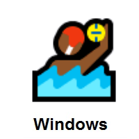 Man Playing Water Polo: Medium-Dark Skin Tone on Microsoft Windows