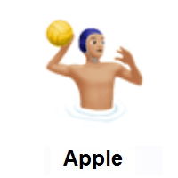 Man Playing Water Polo: Medium-Light Skin Tone on Apple iOS