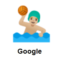 Man Playing Water Polo: Medium-Light Skin Tone on Google Android