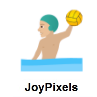Man Playing Water Polo: Medium-Light Skin Tone on JoyPixels