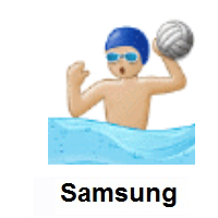 Man Playing Water Polo: Medium-Light Skin Tone on Samsung