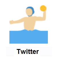 Man Playing Water Polo: Medium-Light Skin Tone on Twitter Twemoji