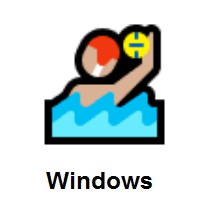 Man Playing Water Polo: Medium-Light Skin Tone on Microsoft Windows