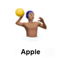 Man Playing Water Polo: Medium Skin Tone on Apple iOS