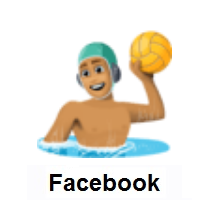 Man Playing Water Polo: Medium Skin Tone on Facebook