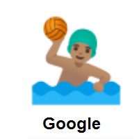 Man Playing Water Polo: Medium Skin Tone on Google Android