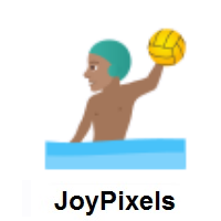 Man Playing Water Polo: Medium Skin Tone on JoyPixels