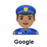 Man Police Officer: Medium Skin Tone on Google Android