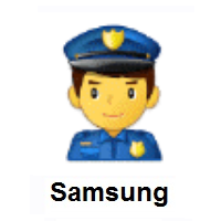 Policeman: Man Police Officer on Samsung