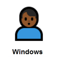 Man Pouting: Medium-Dark Skin Tone on Microsoft Windows