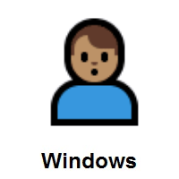 Man Pouting: Medium Skin Tone on Microsoft Windows
