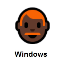 Man: Red Hair: Dark Skin Tone on Microsoft Windows