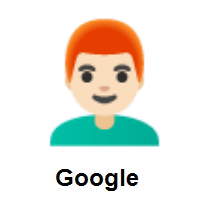 Man: Red Hair: Light Skin Tone on Google Android