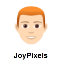 Man: Red Hair: Light Skin Tone on JoyPixels