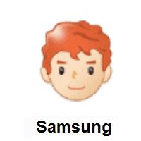 Man: Red Hair: Light Skin Tone on Samsung