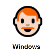Man: Red Hair: Light Skin Tone on Microsoft Windows