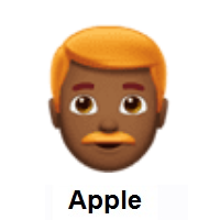 Man: Red Hair: Medium-Dark Skin Tone on Apple iOS