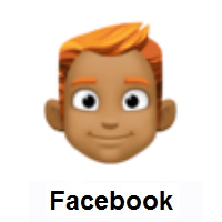 Man: Red Hair: Medium-Dark Skin Tone on Facebook