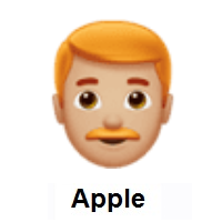 Man: Red Hair: Medium-Light Skin Tone on Apple iOS