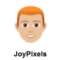 Man: Red Hair: Medium-Light Skin Tone on JoyPixels