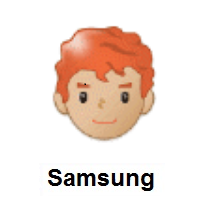 Man: Red Hair: Medium-Light Skin Tone on Samsung