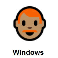Man: Red Hair: Medium Skin Tone on Microsoft Windows