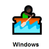 Man Rowing Boat: Dark Skin Tone on Microsoft Windows