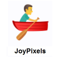 Man Rowing Boat on JoyPixels