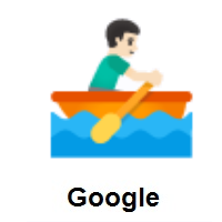 Man Rowing Boat: Light Skin Tone on Google Android