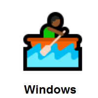 Man Rowing Boat: Medium-Dark Skin Tone on Microsoft Windows