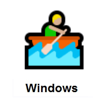 Man Rowing Boat: Medium-Light Skin Tone on Microsoft Windows