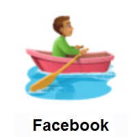 Man Rowing Boat: Medium Skin Tone on Facebook