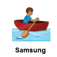 Man Rowing Boat: Medium Skin Tone on Samsung