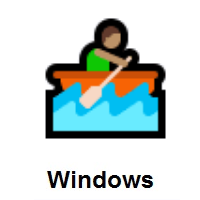 Man Rowing Boat: Medium Skin Tone on Microsoft Windows
